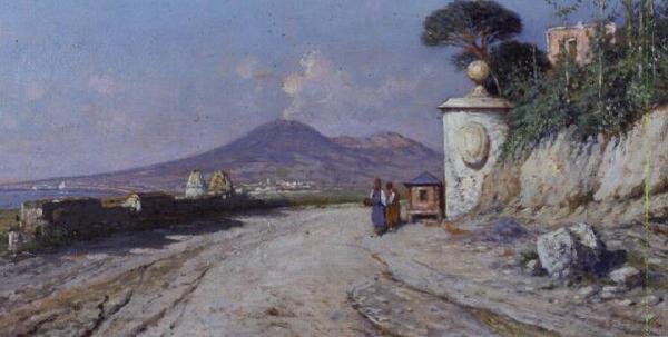 Pompeji: (panel) af Giuseppe Carelli