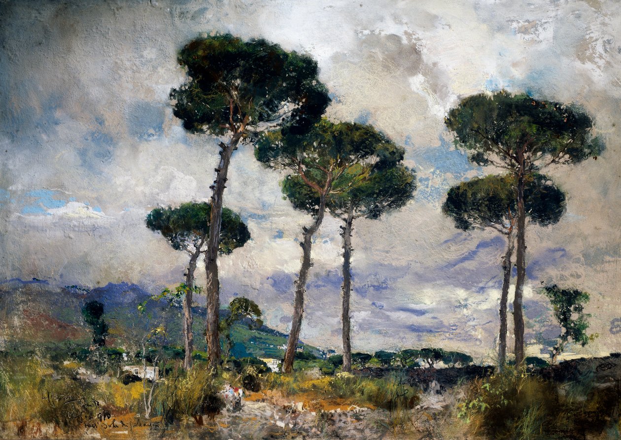 fyrretræer af Giuseppe Casciaro
