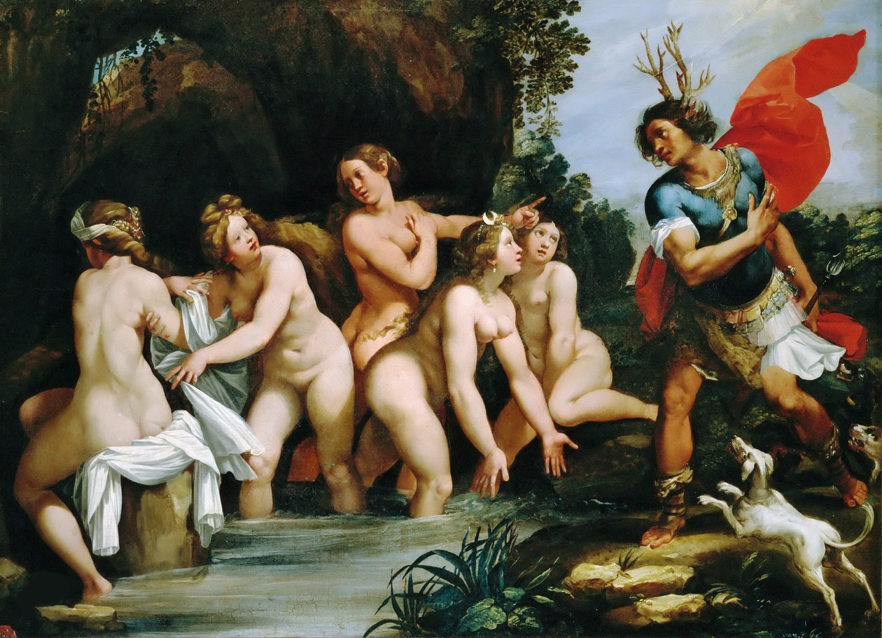 Diana og Actaeon, ca 1600-1603. af Giuseppe Cesari