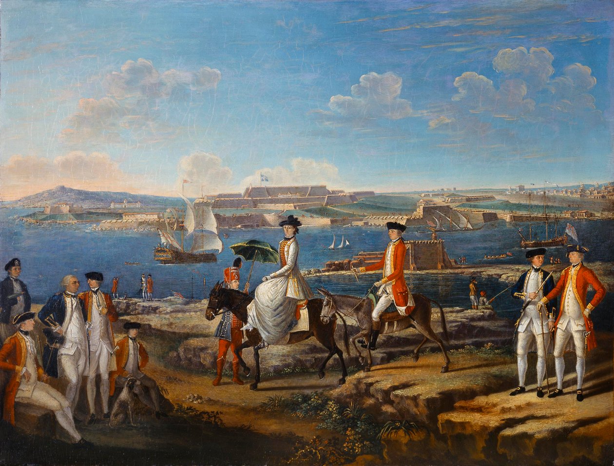 Lady Johnstone, hustru til guvernøren på Menorca, ca. 1771 (olie på lærred) af Giuseppe Chiesa