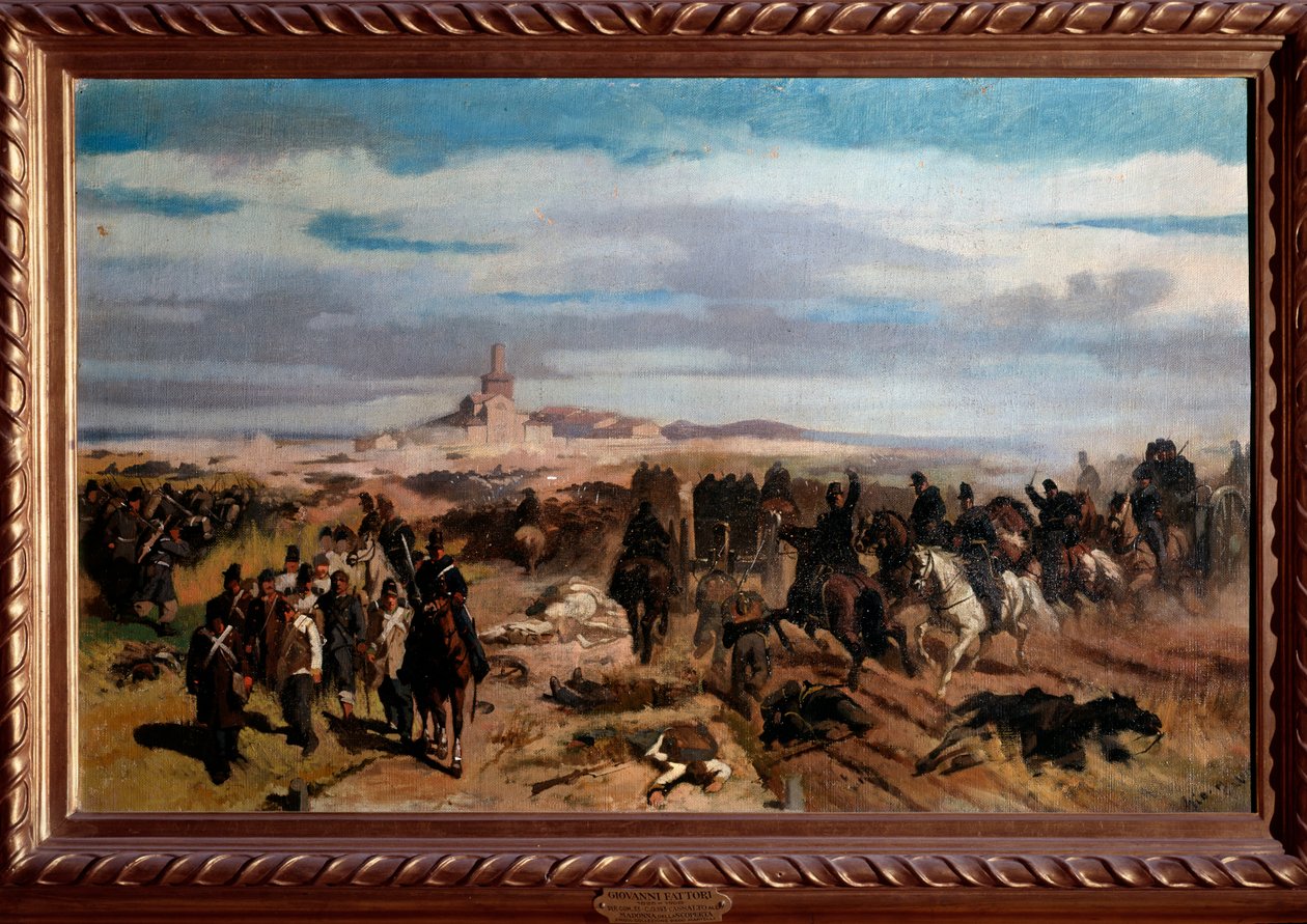 Slaget ved Solferino og San Martino den 24. juni 1859 (olie på lærred af Giuseppe Fattori