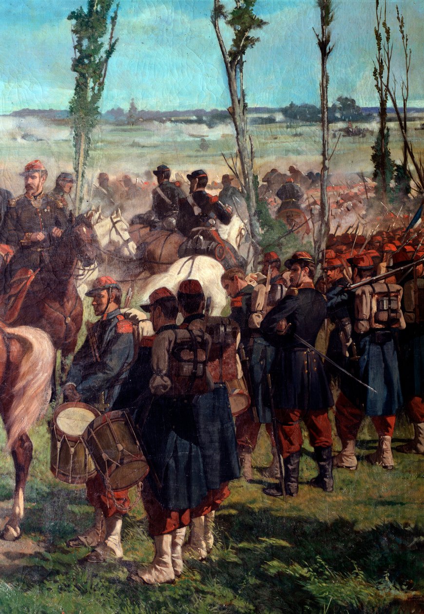 Den italienske lejr. Detalje af slaget ved Magenta i 1859 (olie på lærred af Giuseppe Fattori