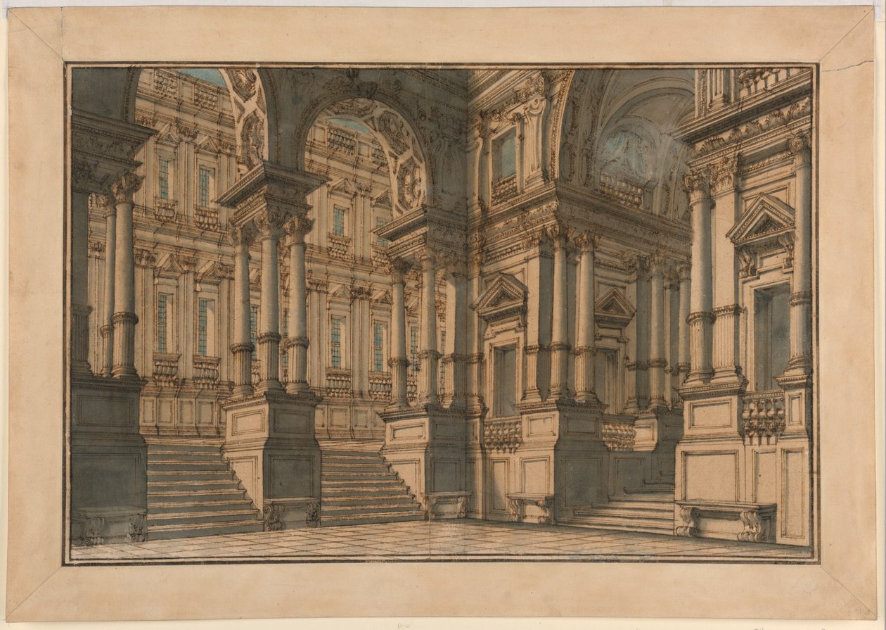 Scenedesign: Palace Interiør af Giuseppe Galli Bibiena
