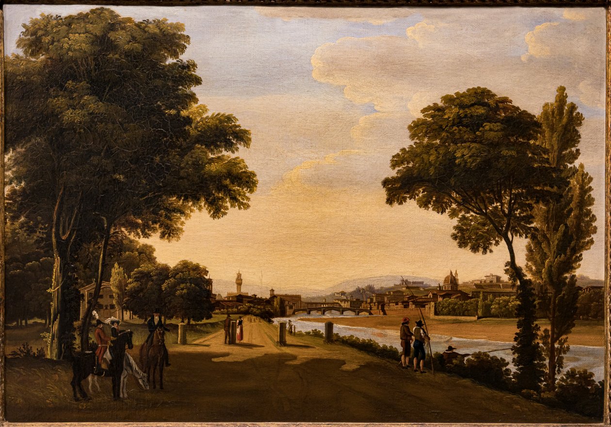 Udsigt over Arno af Giuseppe Gherardi