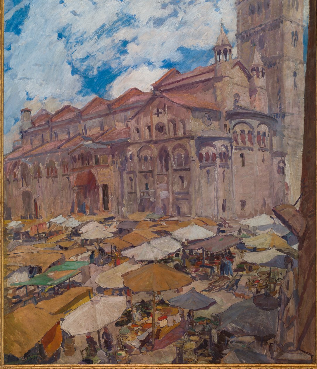 Grande Square i Modena (oliemaleri på lærred) af Giuseppe Graziosi