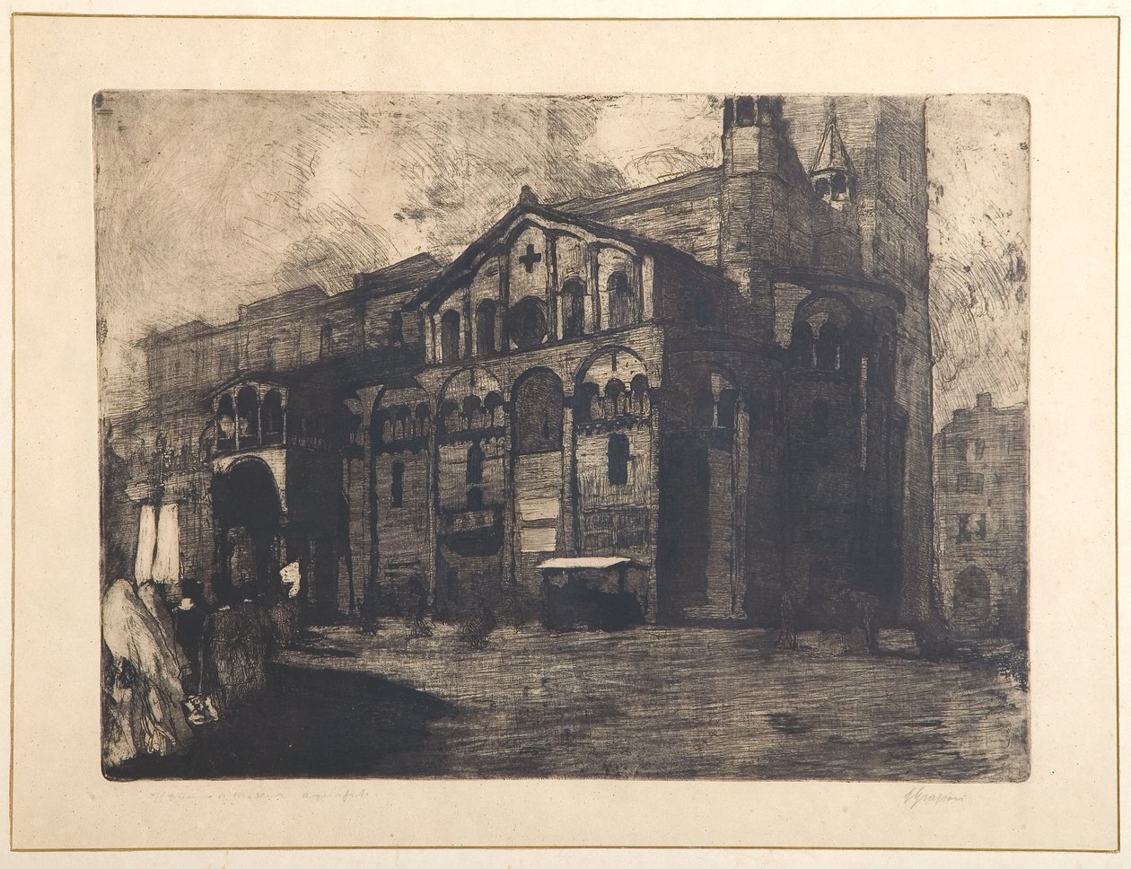 Duomo of Modena (ætsning og akvatinte på papir, plade) af Giuseppe Graziosi