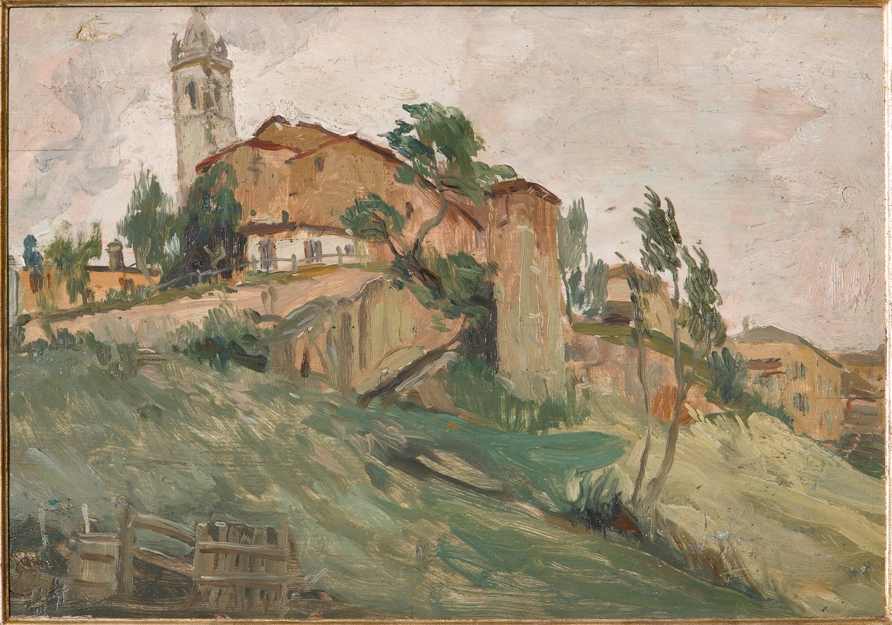 Savignanos højborg (olie på krydsfiner) af Giuseppe Graziosi