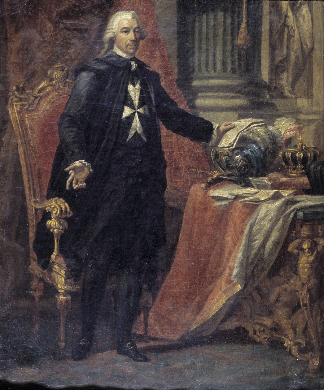 Portræt af M. de Rohan af Giuseppe Grech (1755 - 1787). 14 x 11 cm. af Giuseppe Grech