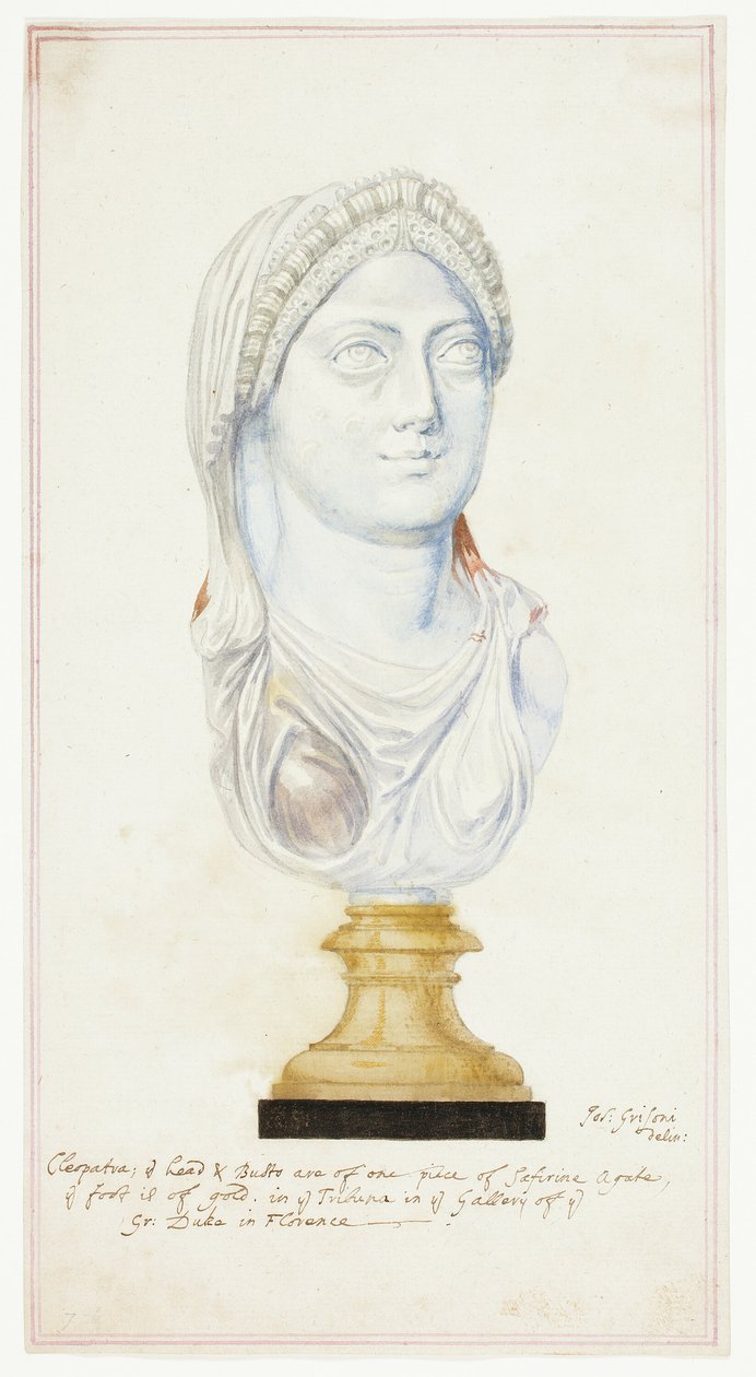 Kleopatras hoved af agat af Giuseppe Grisoni
