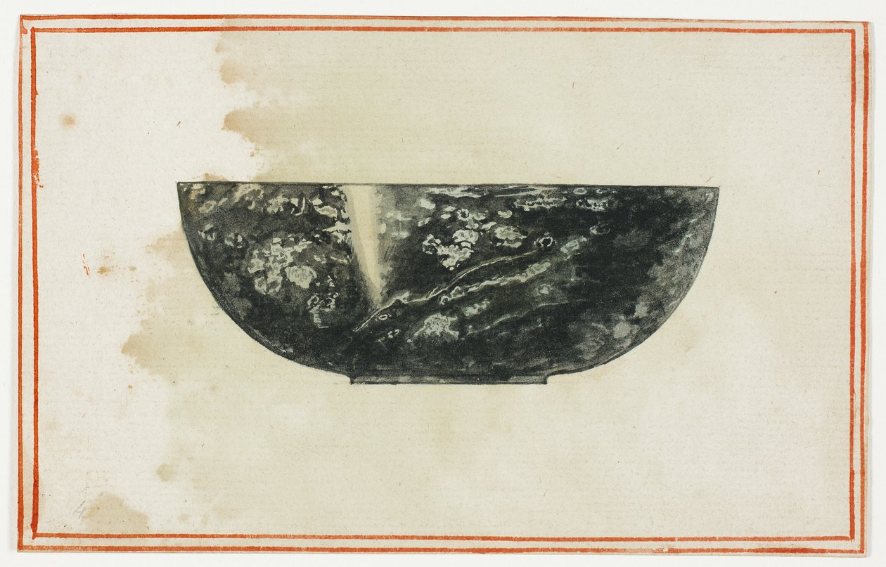 Sort marmorskål af Giuseppe Grisoni