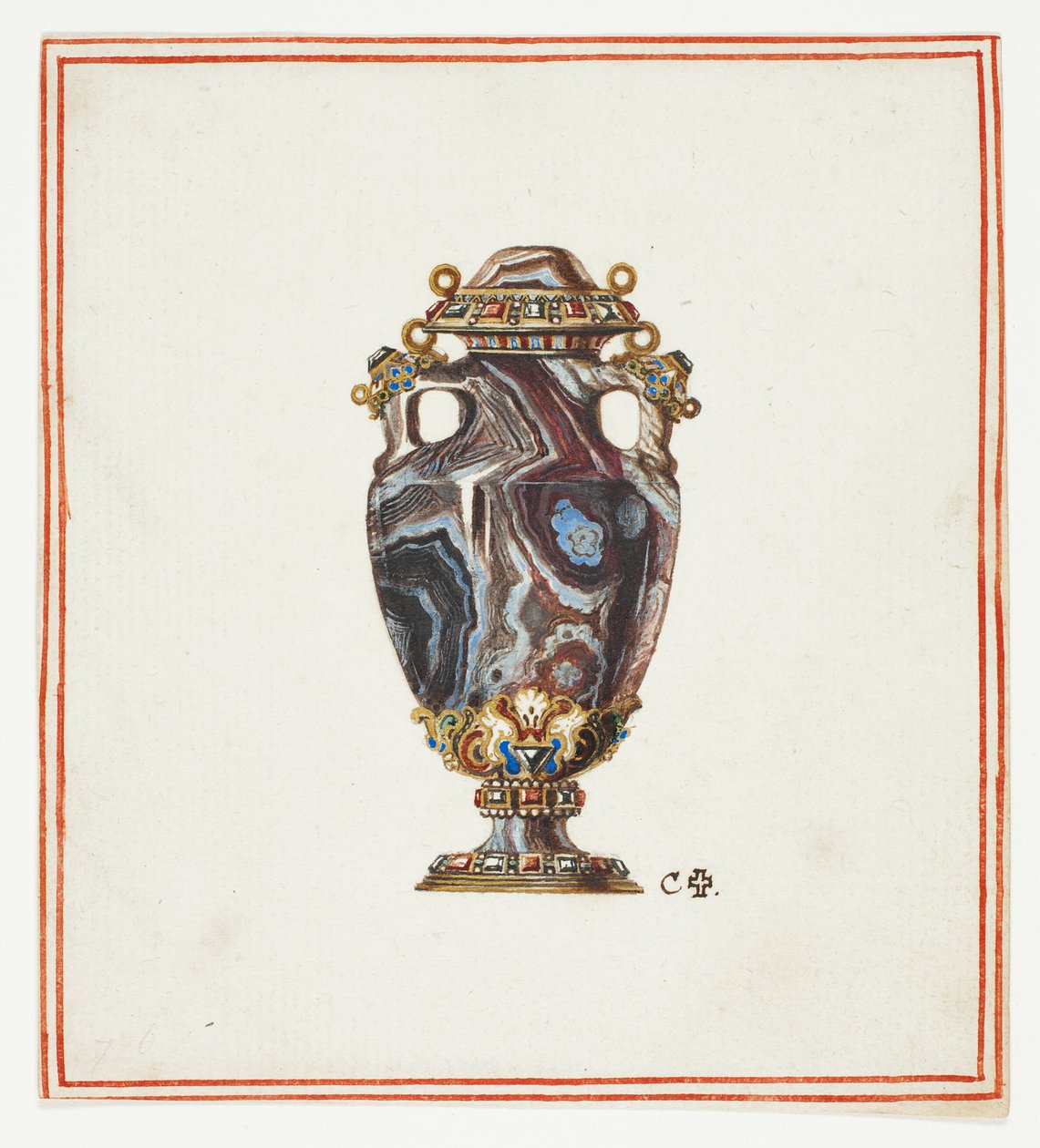 Vase af porfyr af Giuseppe Grisoni