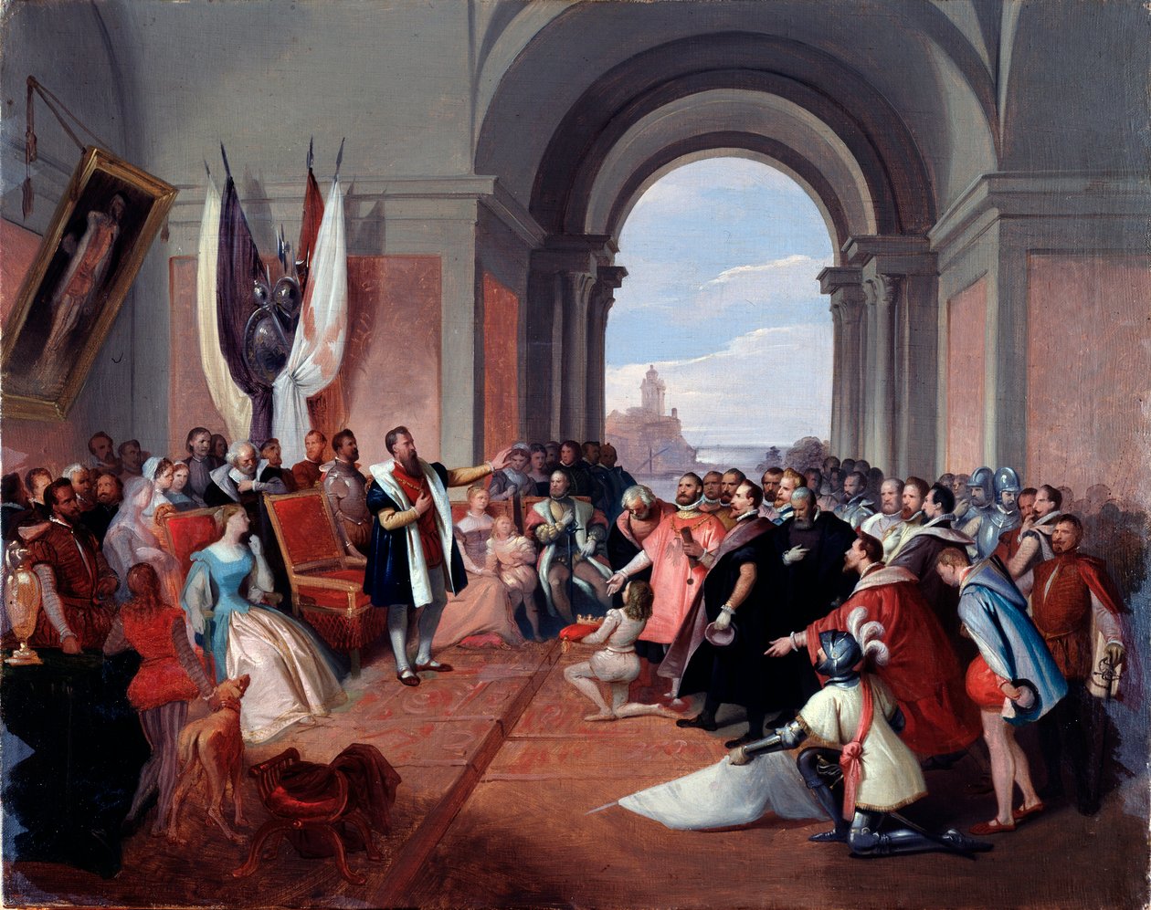 Andrea Doria nægter Genovas krone, af Giuseppe Isola (1808-1893), ca. 1868 (olie på lærred) af Giuseppe Isola
