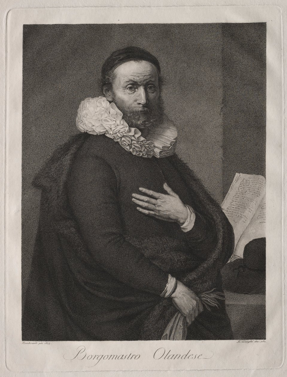 Den hollandske borgmester, 1811. af Giuseppe Longhi