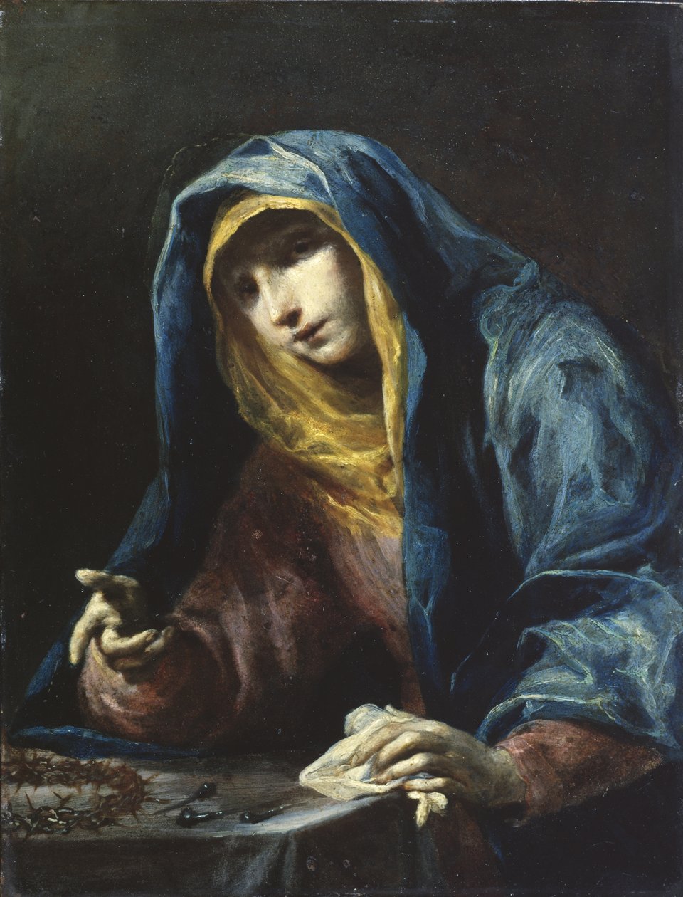 Jomfruen med lidenskabens instrumenter, ca. 1730 (olie på kobber) af Giuseppe Maria Crespi
