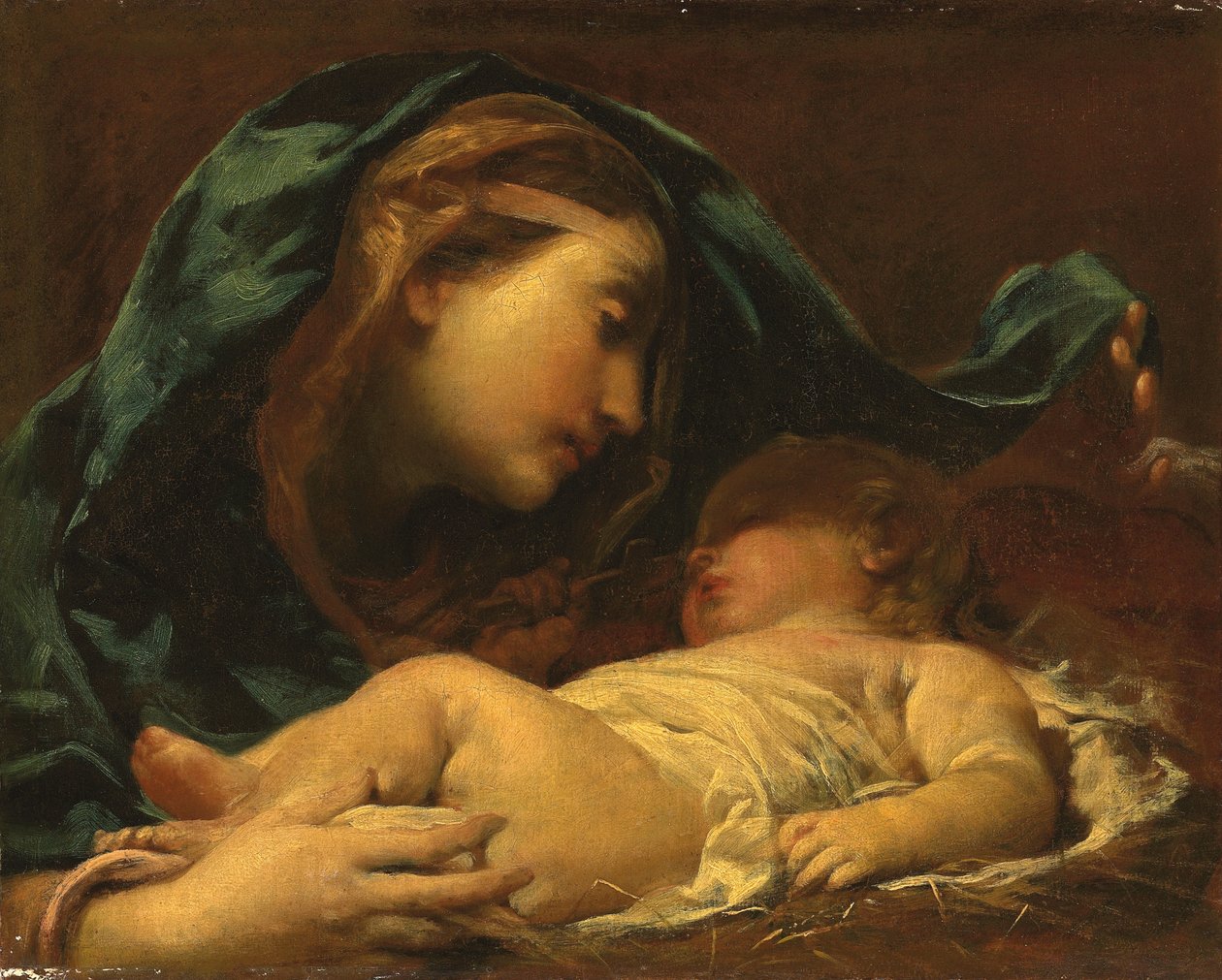 Madonna og barn af Giuseppe Maria Crespi