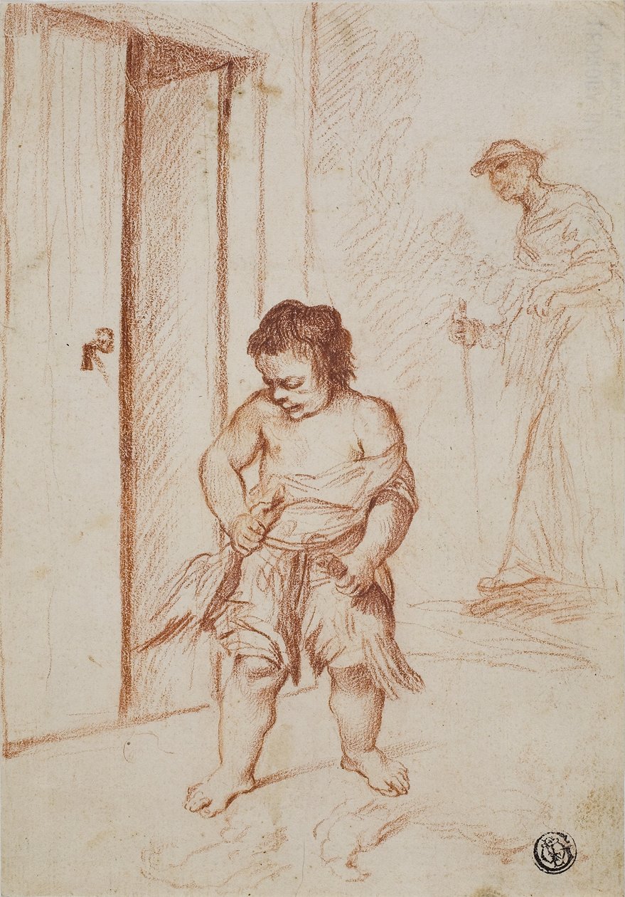 Studie af to figurer, 1710-15 af Giuseppe Maria Crespi