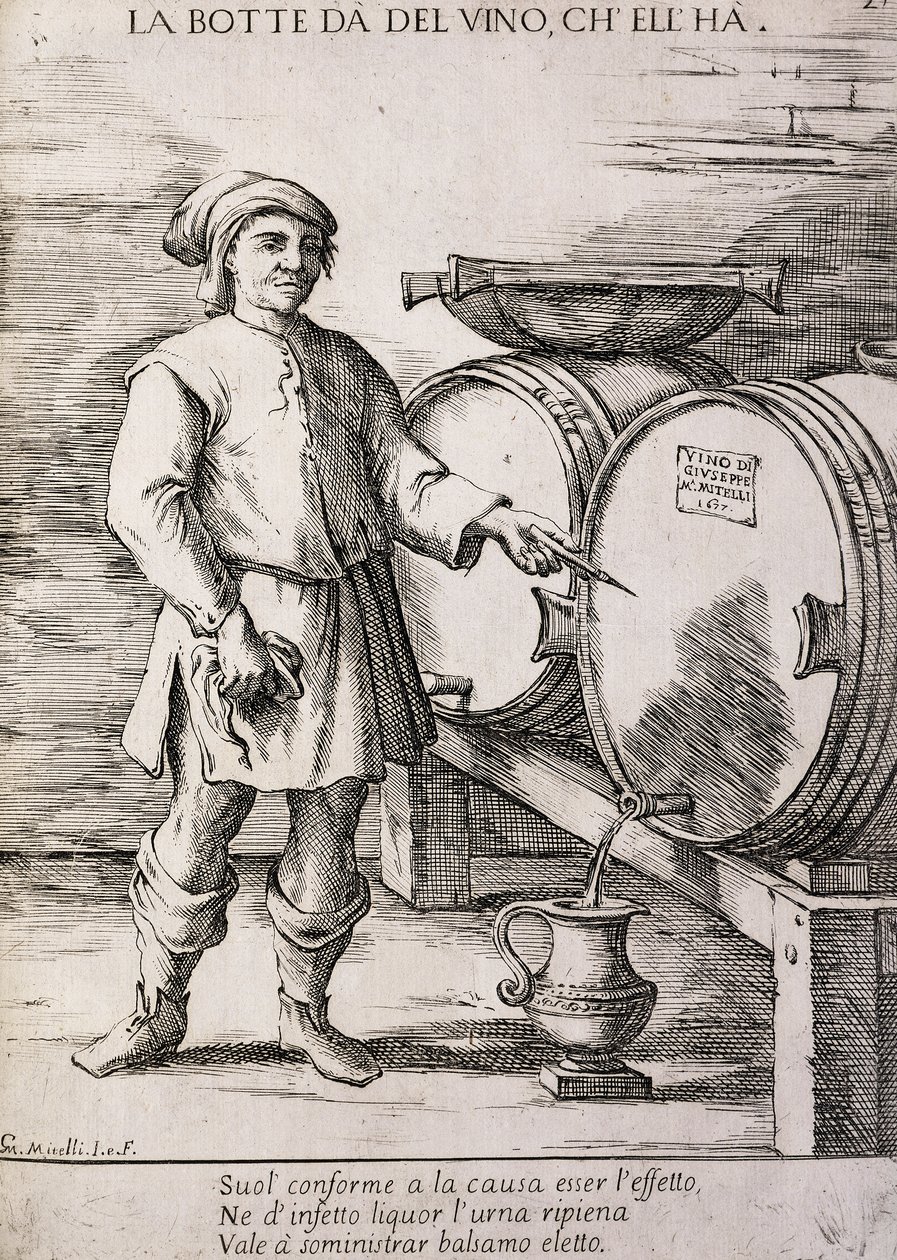 Fad giver vin, der indeholder, Ordsprog af Giuseppe Maria Mitelli