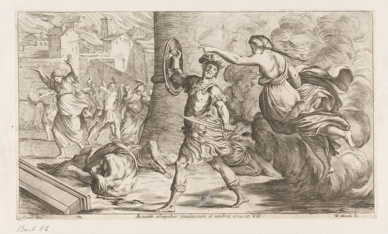 Geest van Creüsa verhitt aan Aeneas Aeneas tiltales af billedet og skyggen af ​​hulrummet (titel på objekt) Omzwervingen van Aeneas (serietitel) L