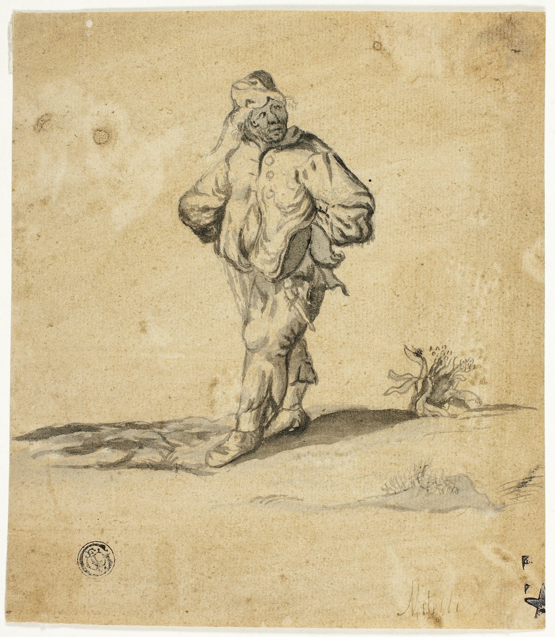 Stående bonde med åbne arme af Giuseppe Maria Mitelli