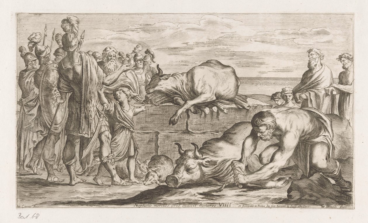Trojaner tilbudt dieren til Neptun Aris giver hæder til Neptun (titel på objekt) Omzwervingen van Aeneas (serietitel) L