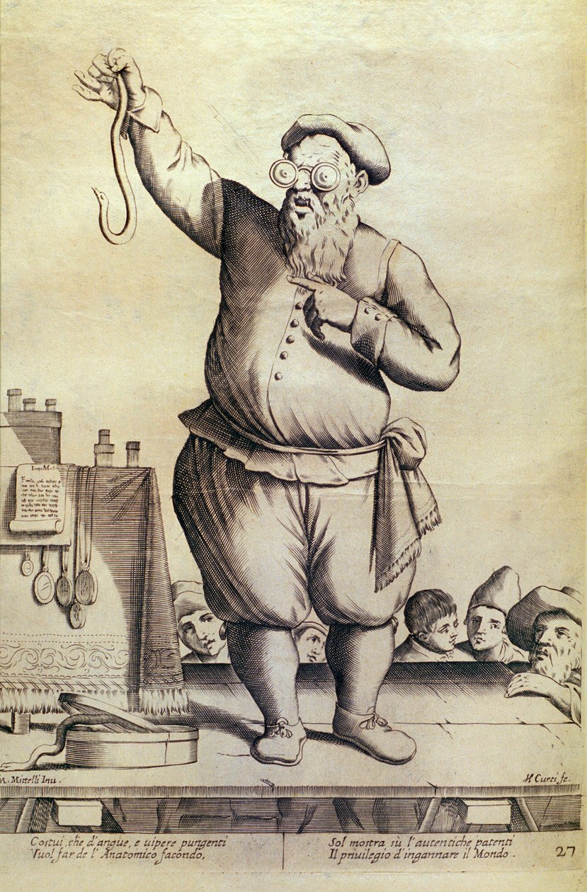 VANDRENDE HANDEL - CIARLATANO af Giuseppe Maria Mitelli