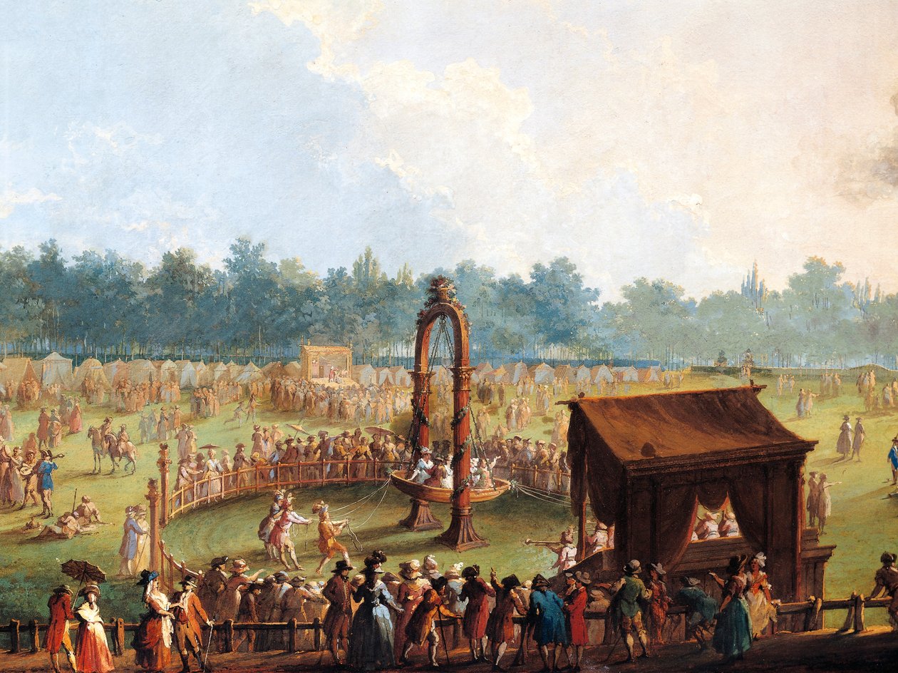 Fejring ved Cascine til ære for Ferdinand III, spil på eng af Great Oak af Giuseppe Maria Terreni