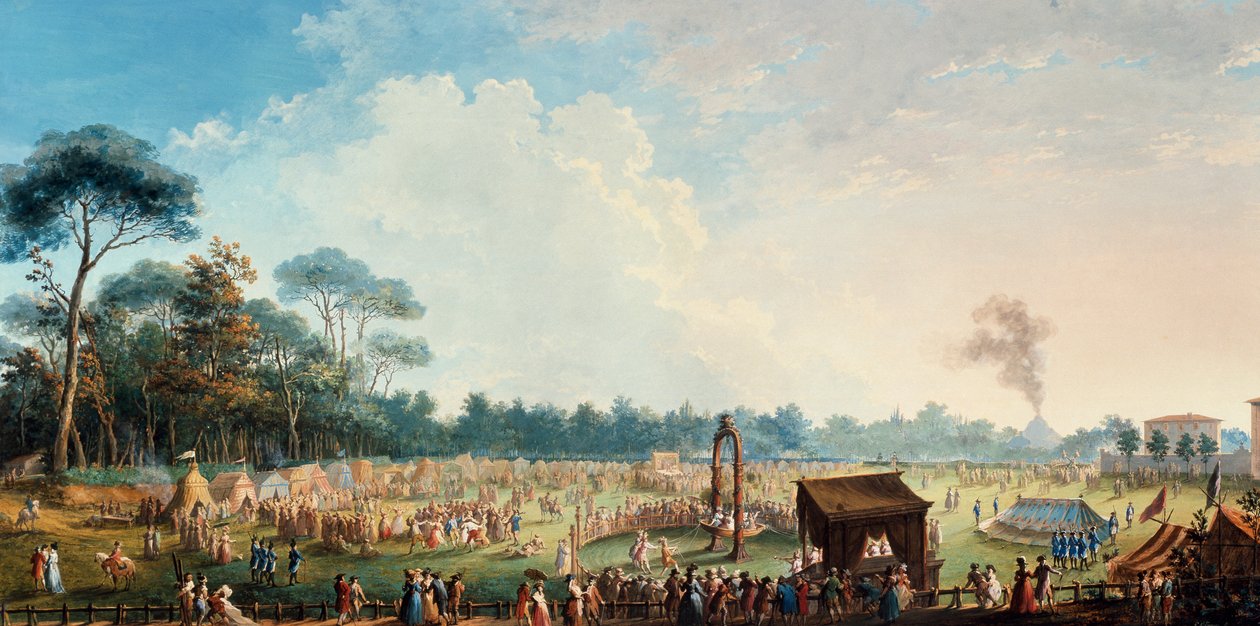 Fejring på bondegårde til ære for Ferdinand III, spil på engen af Great Oak af Giuseppe Maria Terreni
