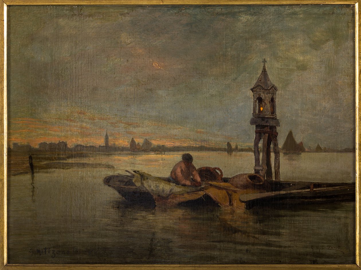 Hail Mary (One Night in Sottomarina) (olie på lærred) af Giuseppe Miti Zanetti