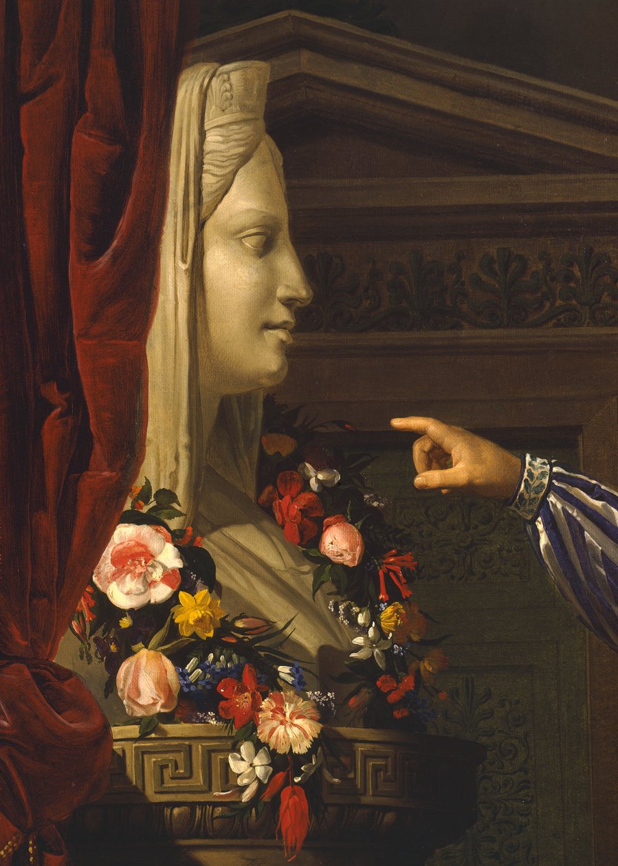 Gammel mand, der peger på Maria Luigias Herm til sit barnebarn, af Giuseppe Molteni, cirka 1830, olie på lærred af Giuseppe Molteni