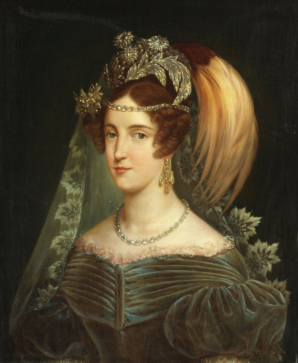 Portræt af Maria Cristina af Savoyen 1812-1836, Dronningen af de to Sicilier, 1830. af Giuseppe Navarra
