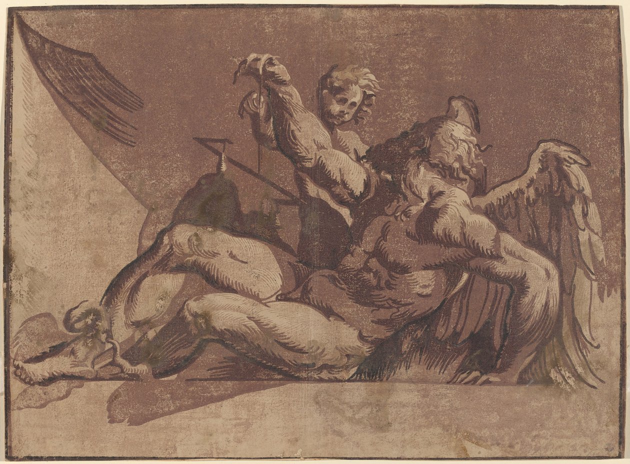 Saturn af Giuseppe Nicolo Vicentino, after Giovanni Antonio Pordenone