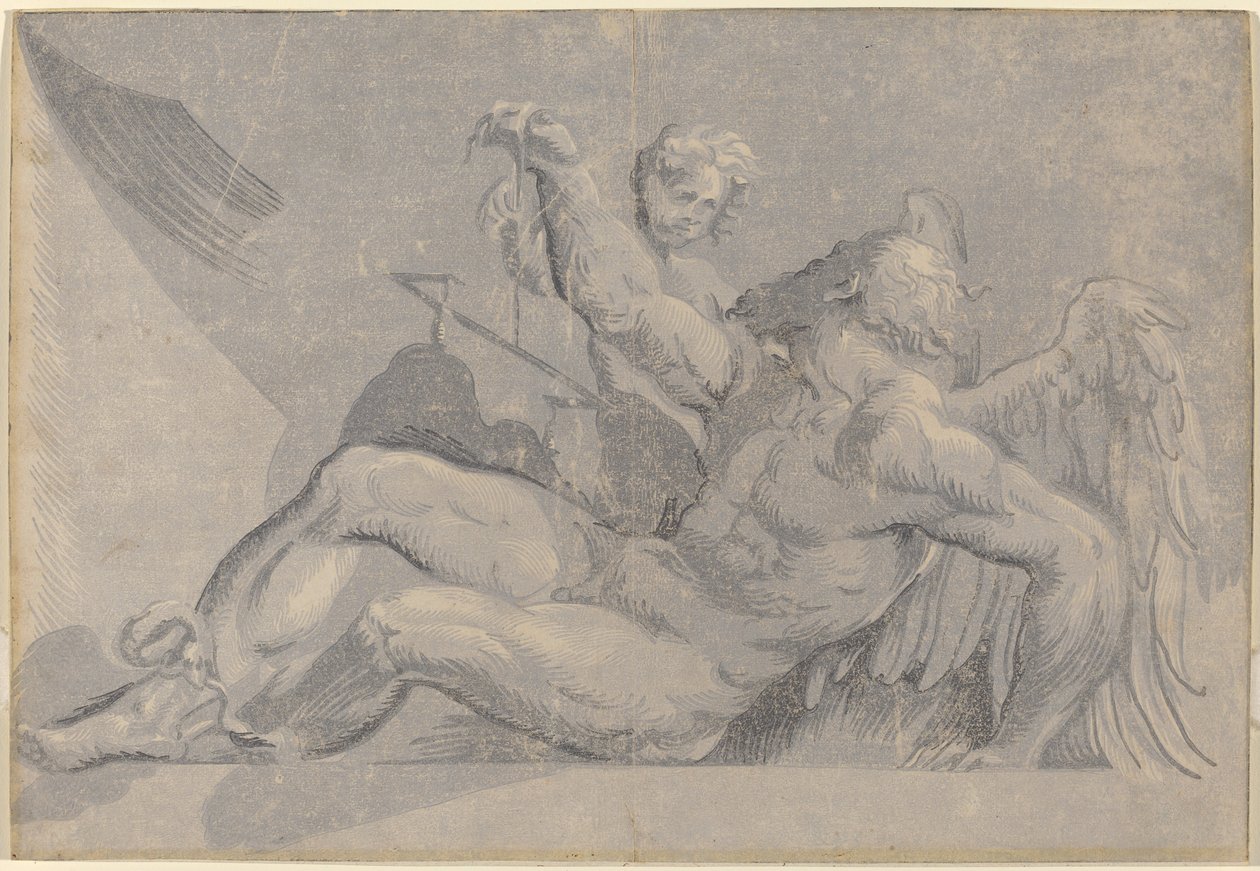 Saturn af Giuseppe Nicolo Vicentino, after Giovanni Antonio Pordenone
