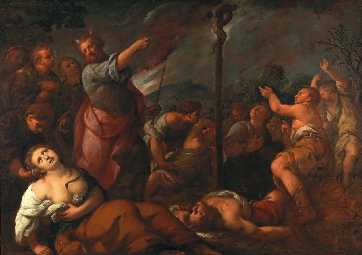 Moses og den forbenede slange af Giuseppe Nuvolone af Giuseppe Nuvolone