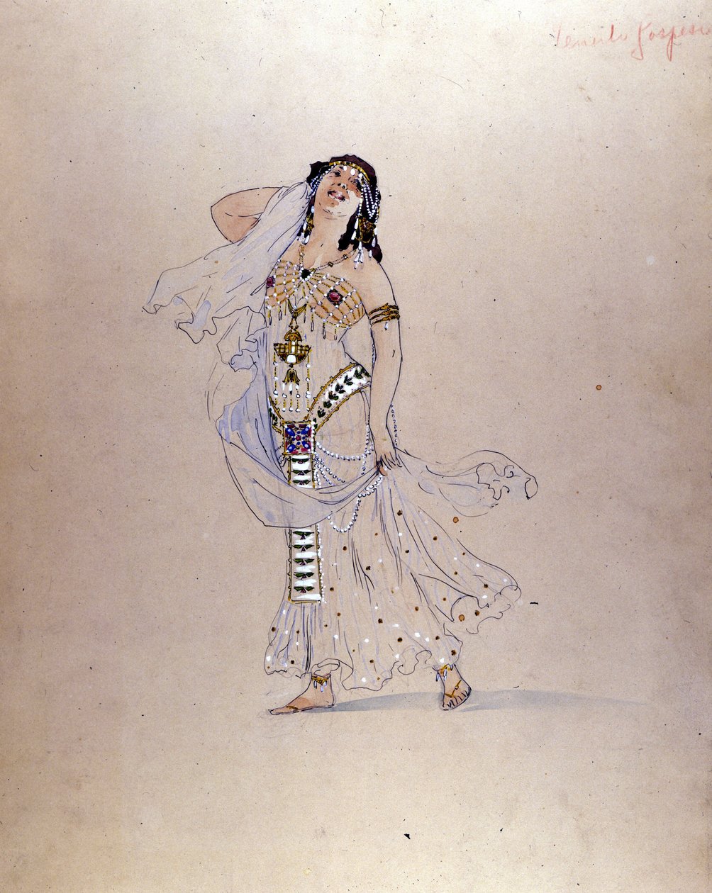 Richard Strauss ”” ”Salomè” ”kostume af Giuseppe Palanti (1881-1946) til teatret La Scala i Milano i 1912. af Giuseppe Palanti