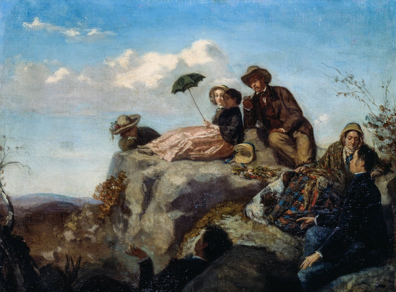 Picnic (olie på lærred) af Giuseppe Palizzi