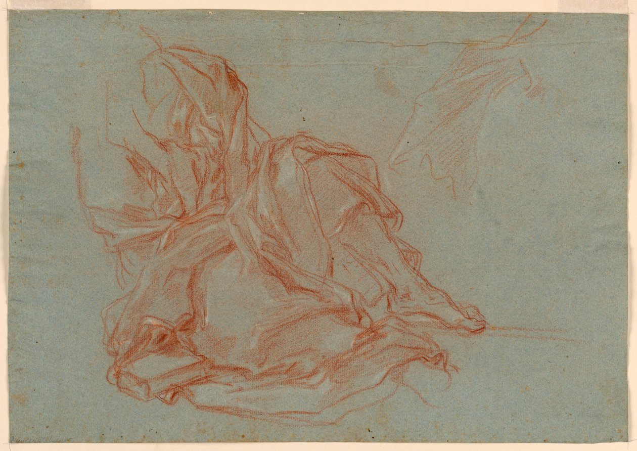 Studier for en ung mand, Draperi af Giuseppe Passeri
