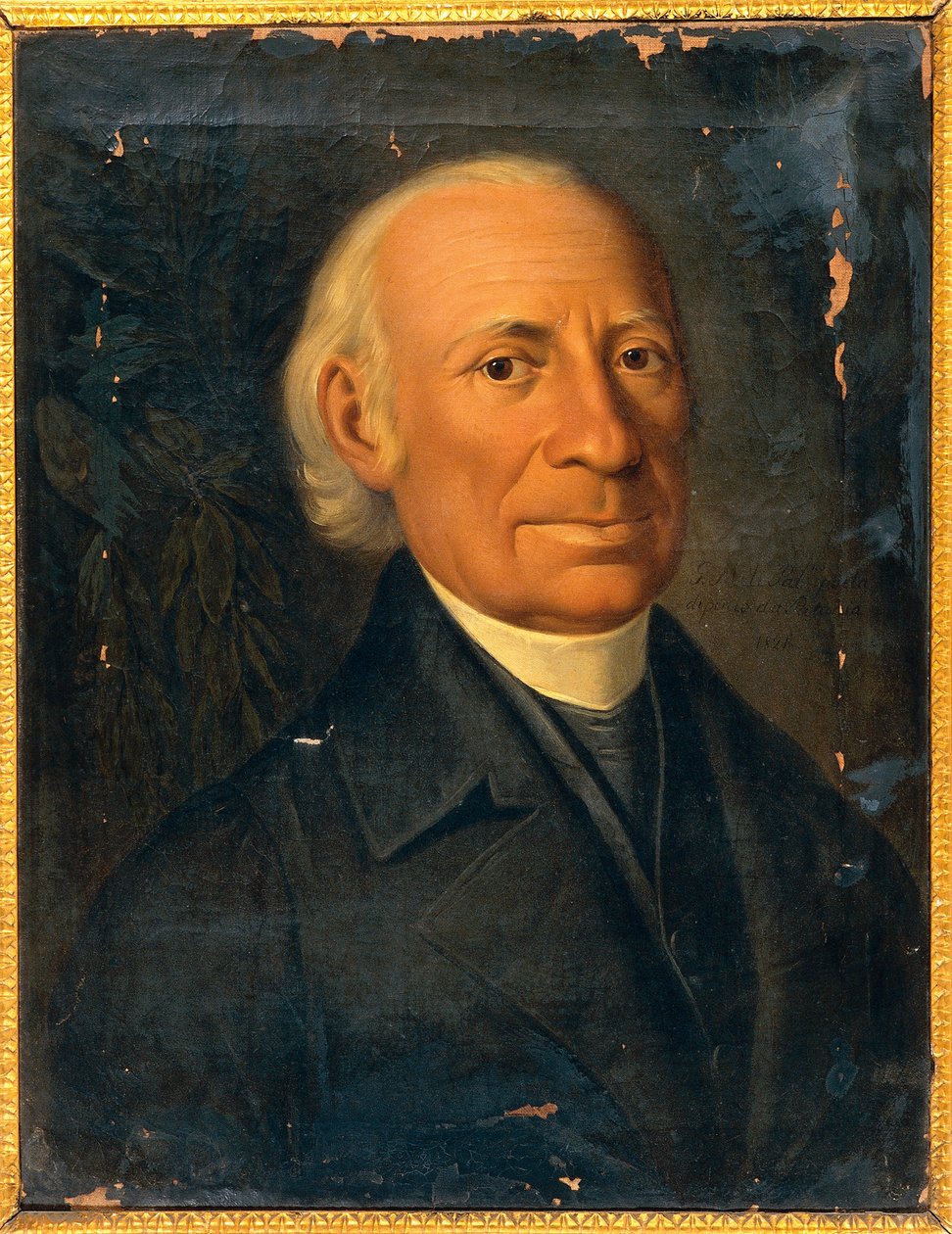Portræt af Giovanni Meli (1740-1815), italiensk digter og dramatiker af Giuseppe Patania, maleri af Giuseppe Patania