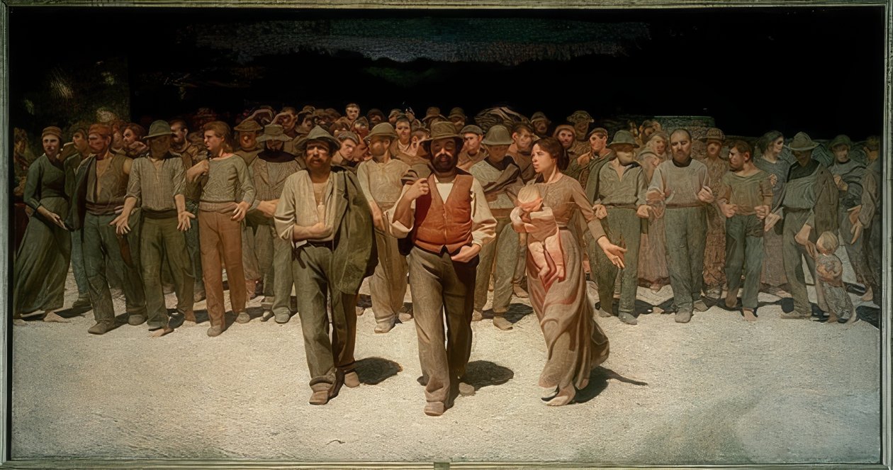 Der vierte Stand (Fjerde Stand). 1898-1901 af Giuseppe Pellizza da Volpedo