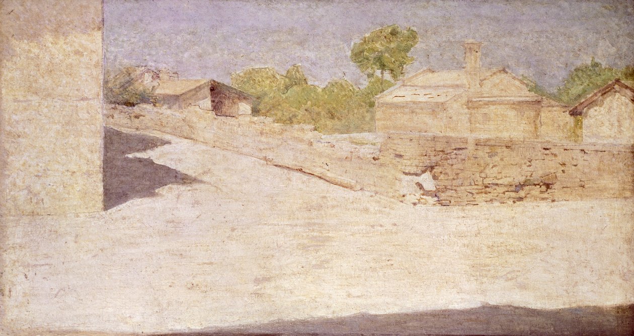 Piazza Malaspina i Volpedo af Giuseppe Pellizza da Volpedo