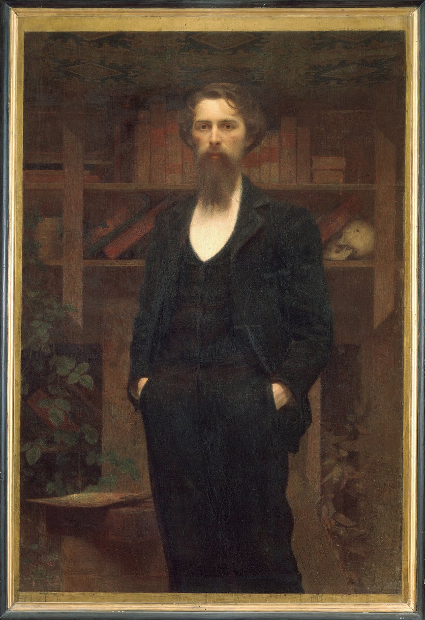 Selvportræt - Giuseppe Pellizza da Volpedo (1868-1907). Olie på lærred af Giuseppe Pellizza da Volpedo