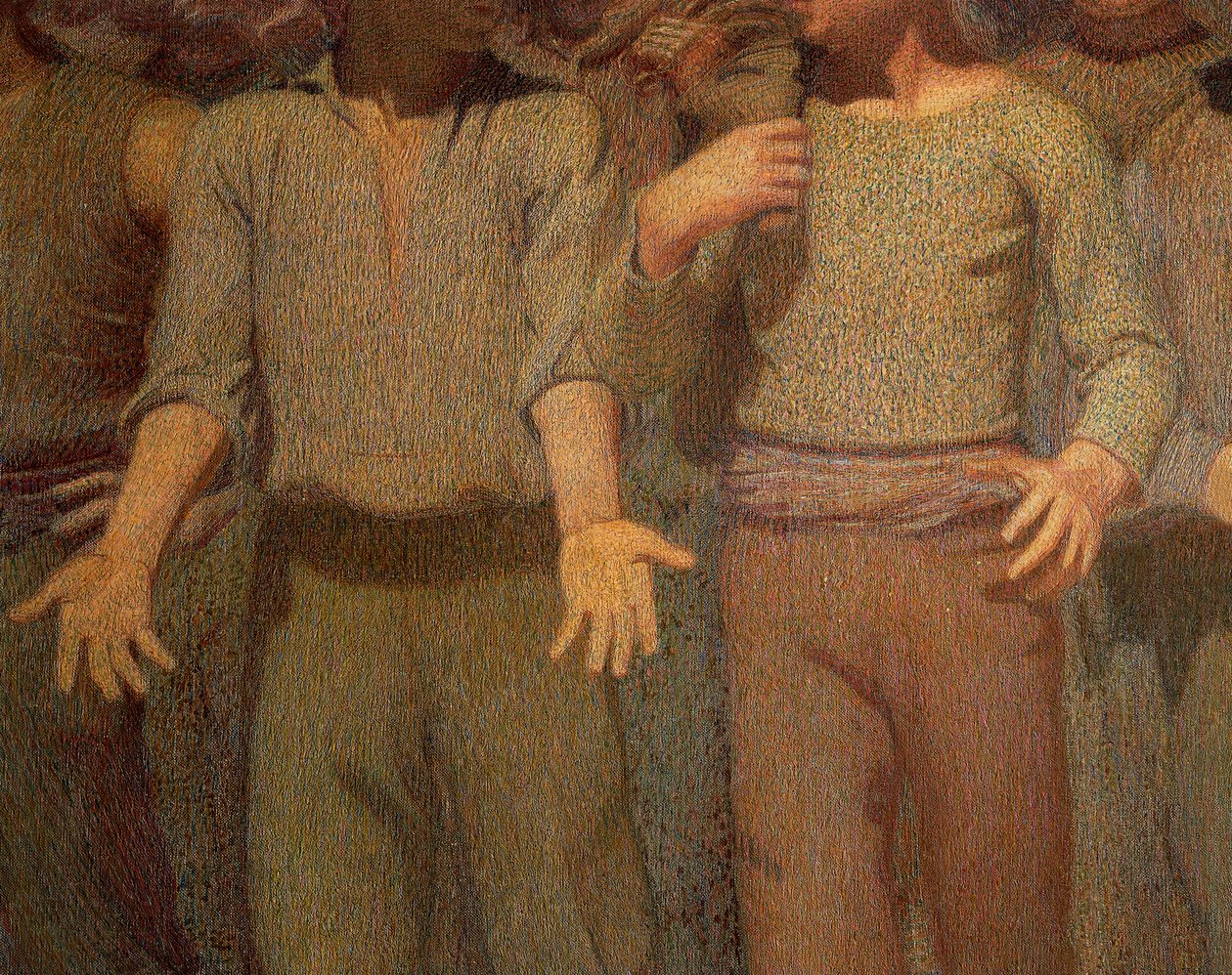 Den fjerde stat, af Giuseppe Pellizza da Volpedo, detaljer af Giuseppe Pellizza da Volpedo