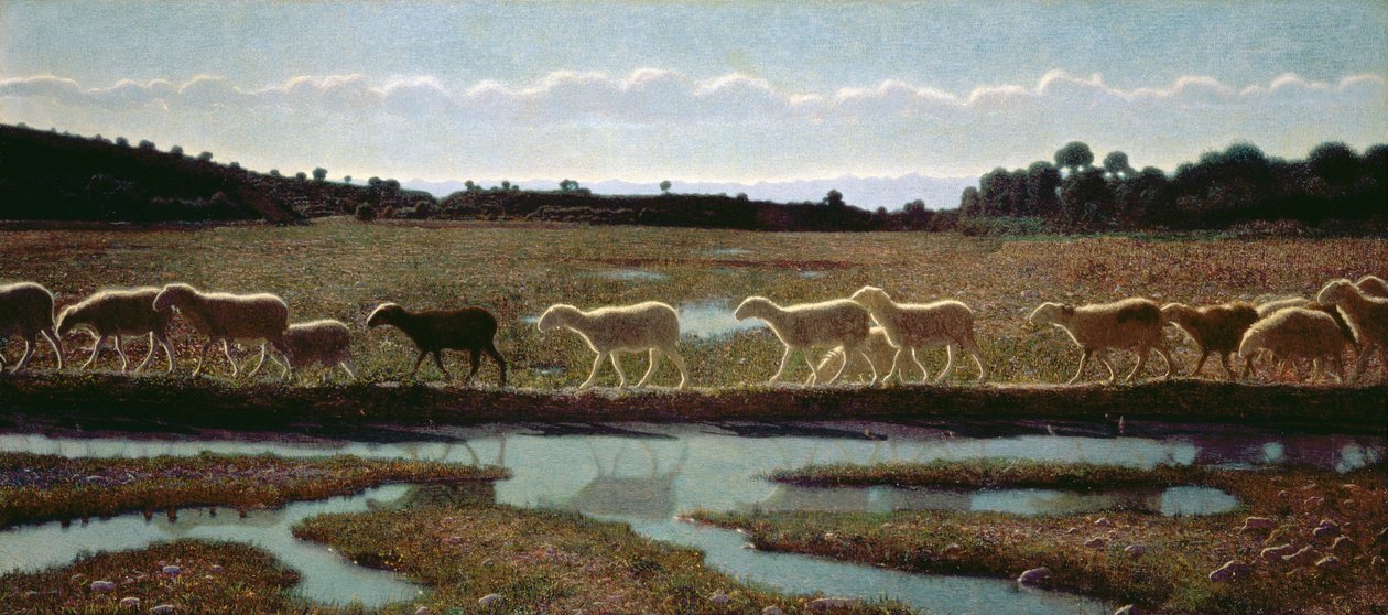 Livets spejl: Det, den første gør, følger de andre, 1895-98 af Giuseppe Pellizza da Volpedo