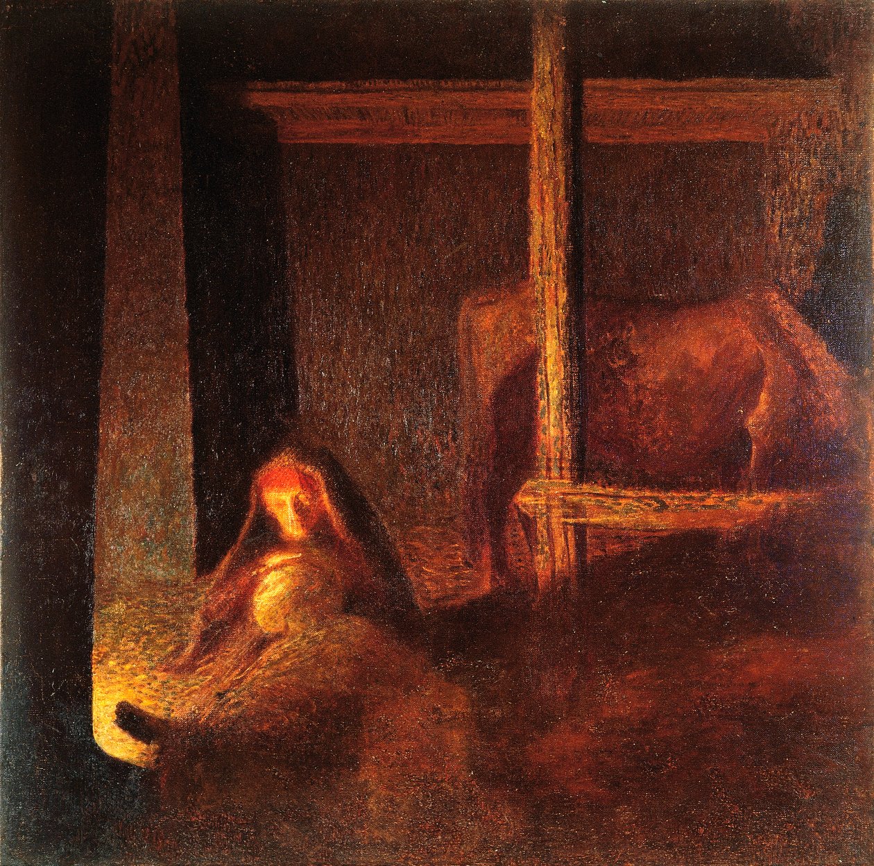 Den gamle kone i laden af Giuseppe Pellizza da Volpedo