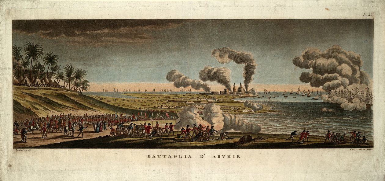Slaget ved Abukir den 25. juli 1799, 1799 af Giuseppe Pera