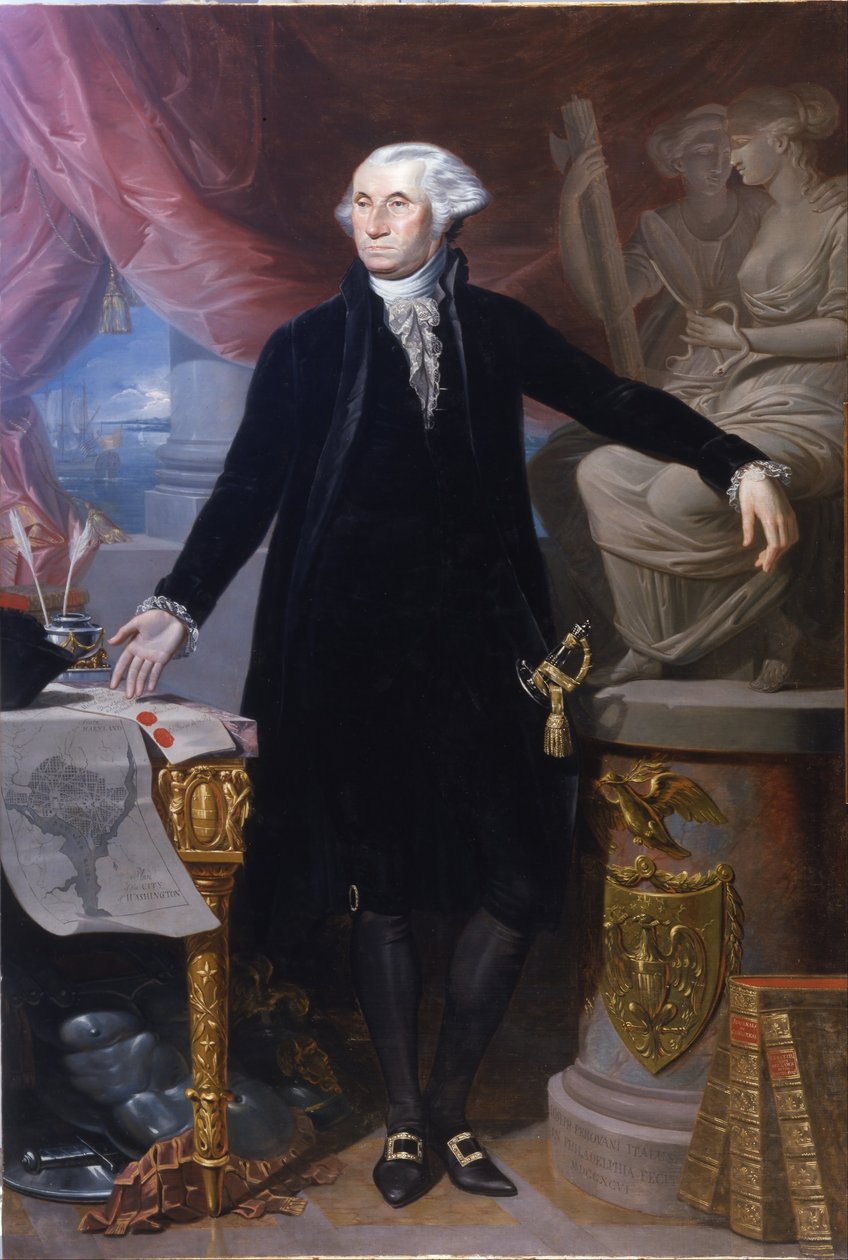 Portræt af George Washington. af Giuseppe Perovani