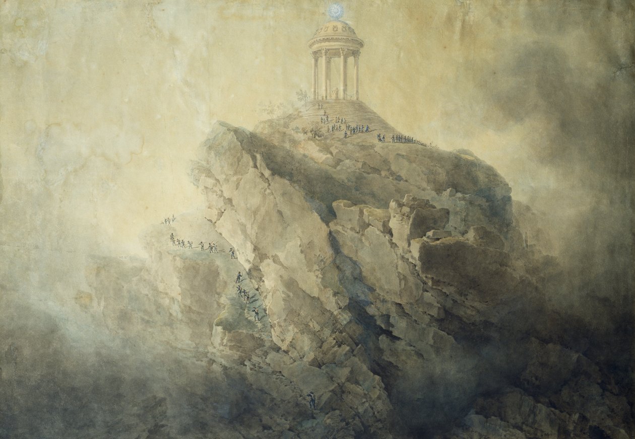 Allegory of Napoleon, af Giuseppe Pietro Bagetti (1764-1831), akvarel på papir af Giuseppe Pietro Bagetti