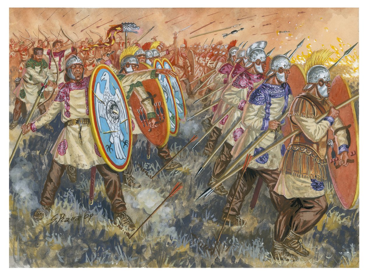 Slaget ved Adrianopel (Hadrianopolis) af Giuseppe Rava