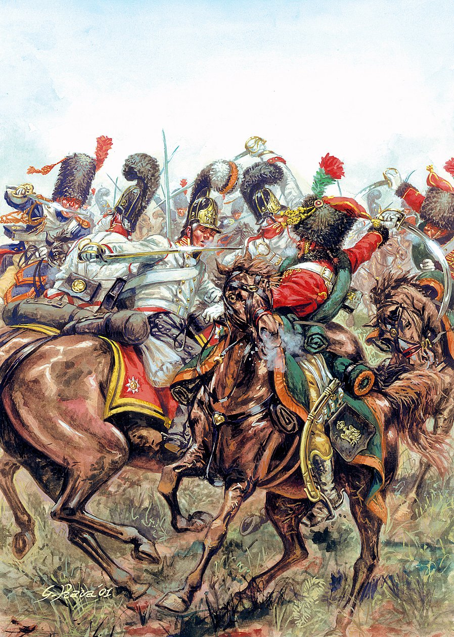 Slaget ved Austerlitz den 2/12/1805, kamp mellem soldater fra den store hær og russerne og østrigerne - Slaget ved Austerlitz, 2. december 1805, mellem Napoleon I
