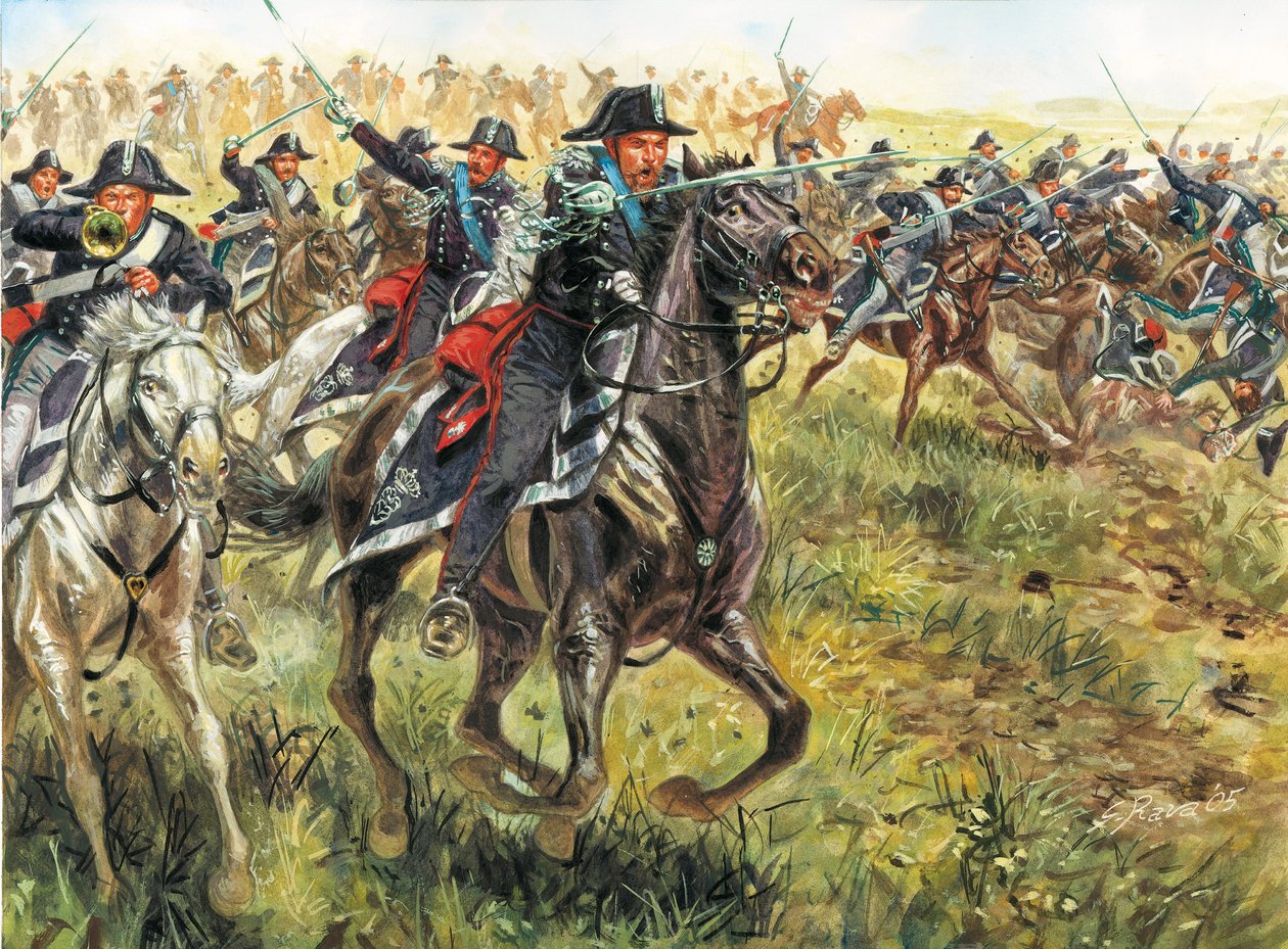 Første uafhængighedskrig: Carabinieriernes ansvar for Charles Albert af Sardiniens Armee (Carlo Alberto di Sardegna af Giuseppe Rava