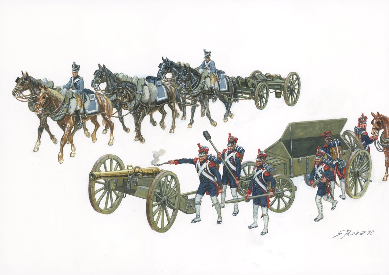 Første kejserdømme: Gribeauval-artillerisystemet af Jean Baptiste de Gribeauval (1715-1789), som reorganiserede artilleriet under Ludvig XV - Første kejserdømme: Gribeauval-systemet introducerede forbedret teknologi til det franske artilleri siden 1765 - I af Giuseppe Rava